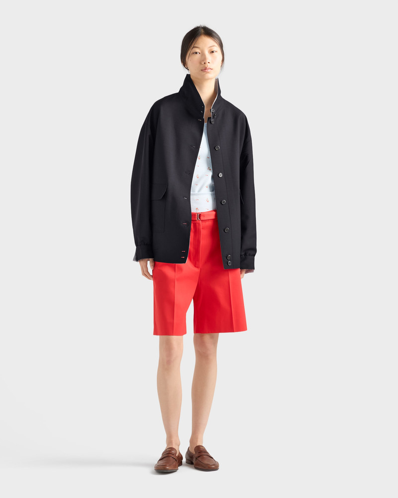Prada Kid mohair and poplin jacket outlook
