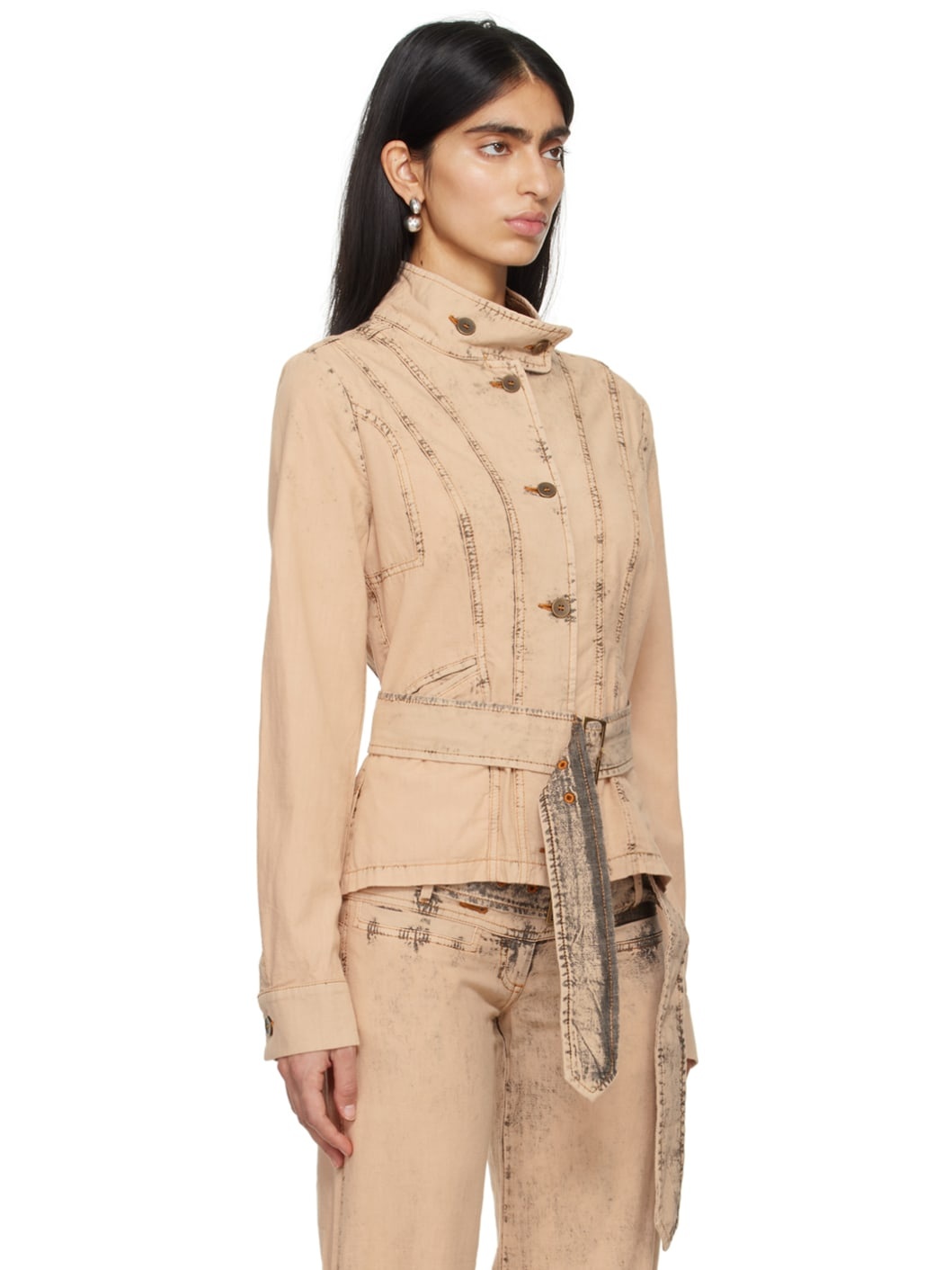 Beige Issa Denim Jacket - 2