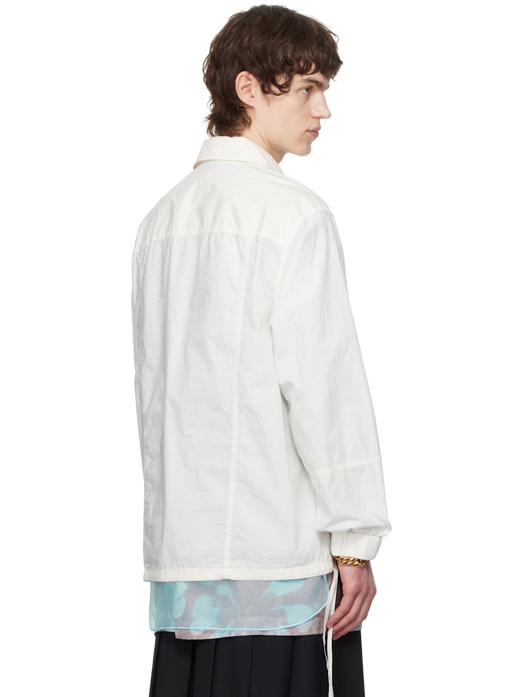 White Half-Zip Shirt - 3