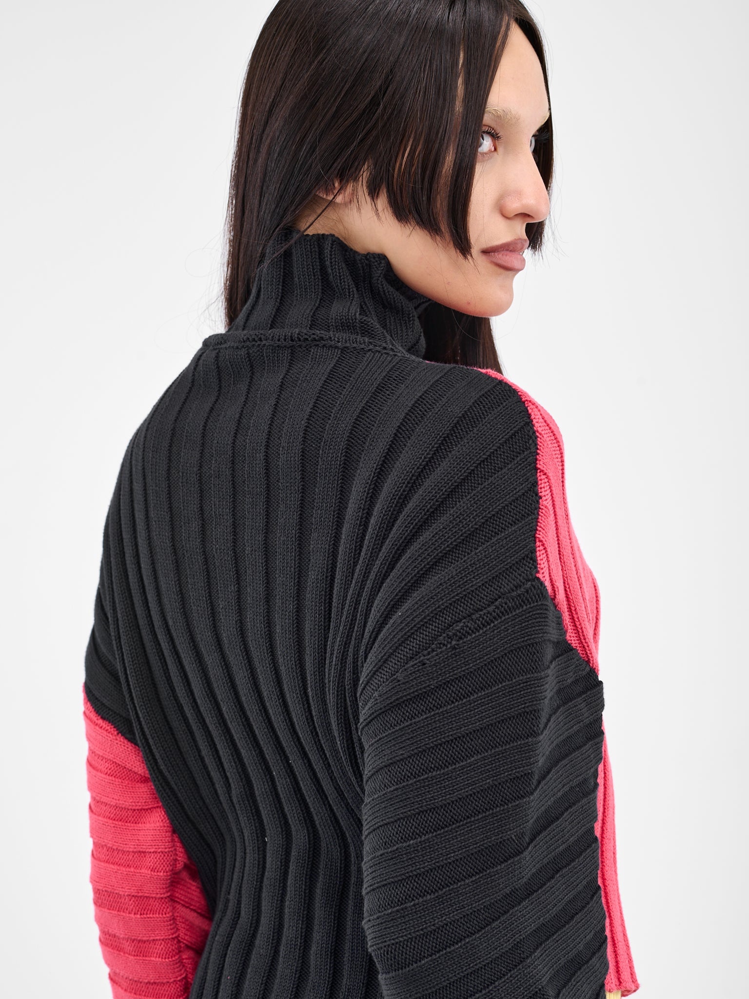 Asymmetric Rib Knit Jumper - 5