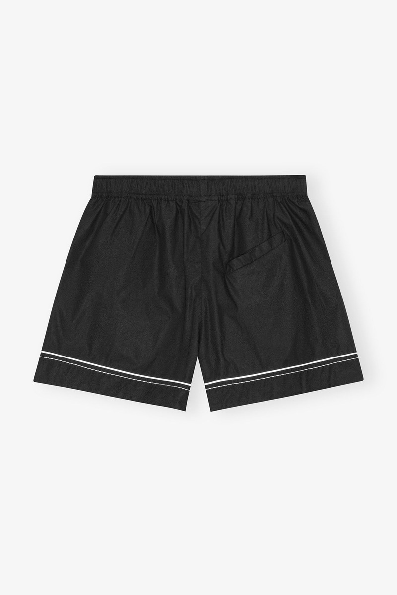 블랙 코톤 POPLIN SHORTS 6