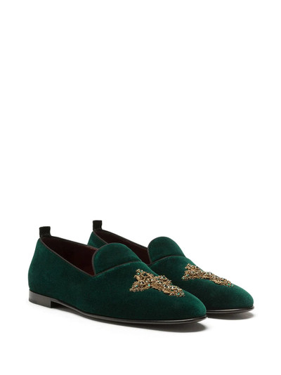 Dolce & Gabbana embellished  velvet loafers outlook