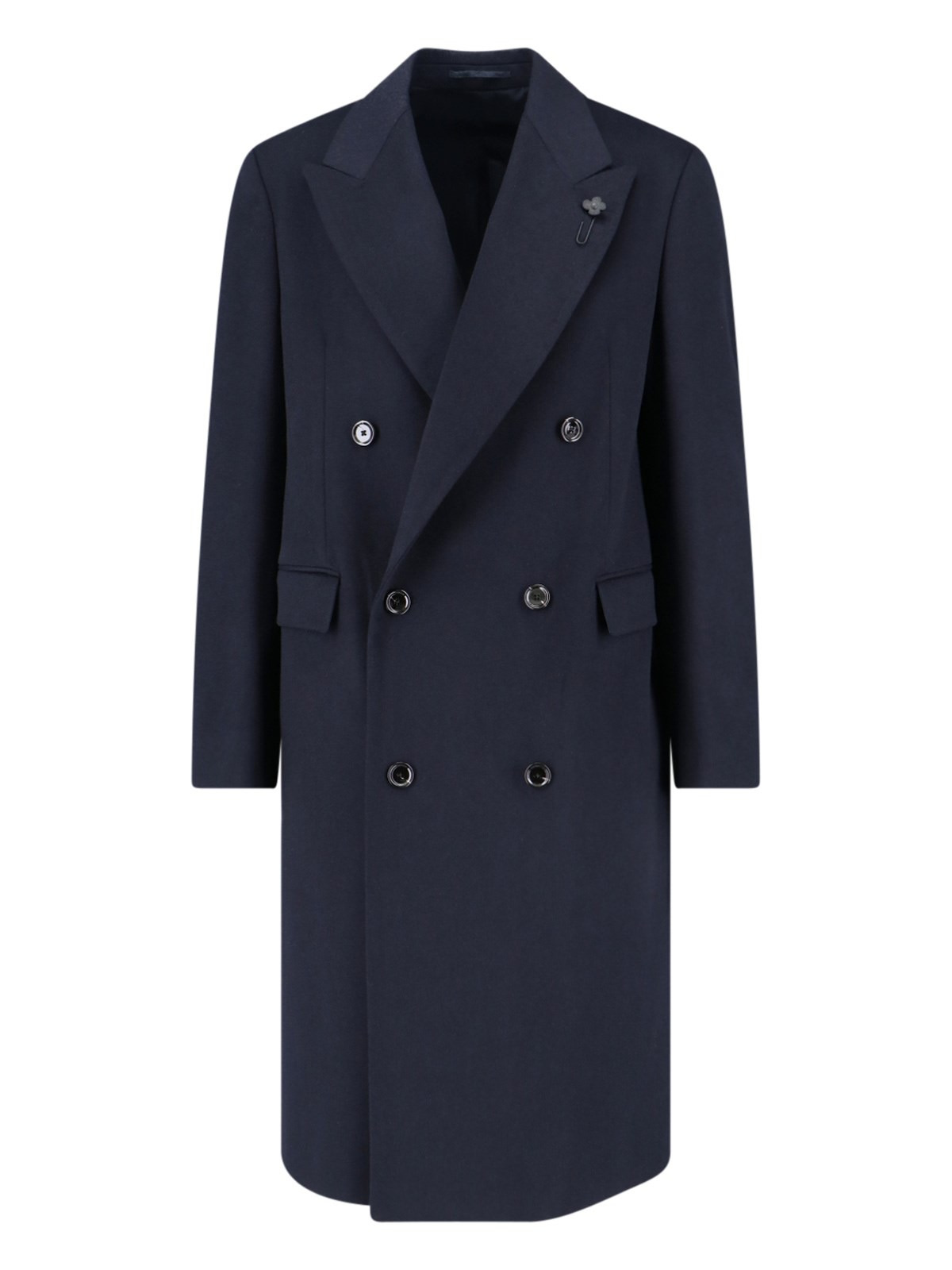 DOUBLE-BREASTED VIRGIN WOOL COAT - 1