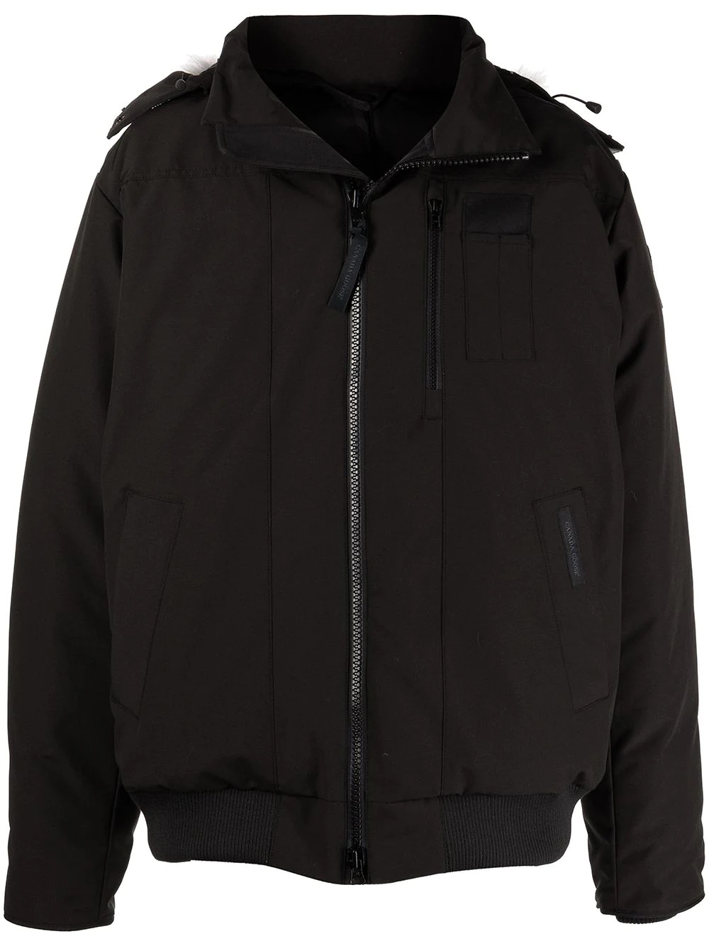 Black Label hooded parka jacket - 1