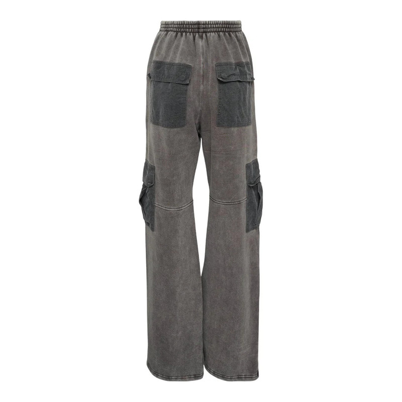 We11done Charcoal Cargo Jersey Trousers outlook
