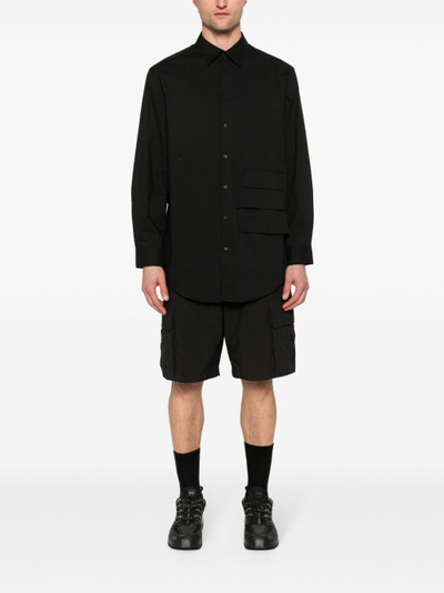 Y-3 logo-rubberised cotton shirt outlook