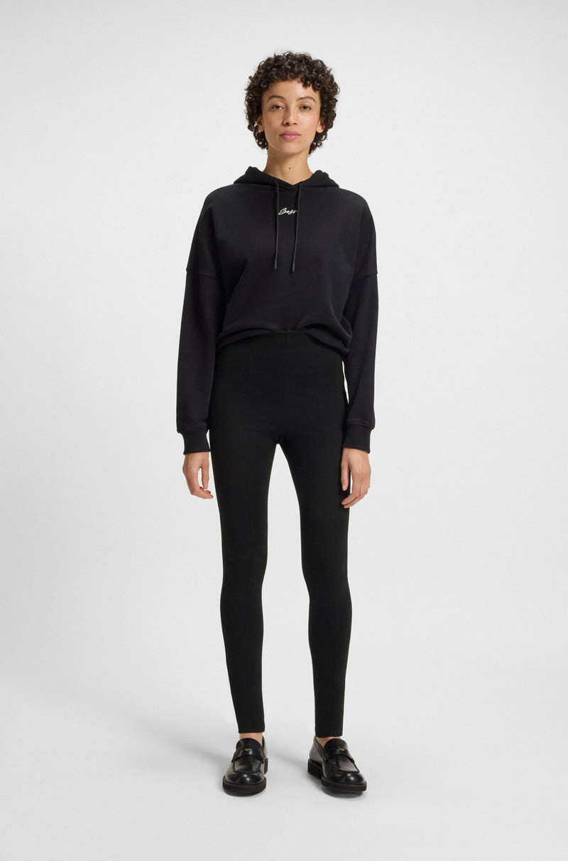 BOSS STRETCH-JERSEY LEGGINGS WITH SIDE ZIP outlook