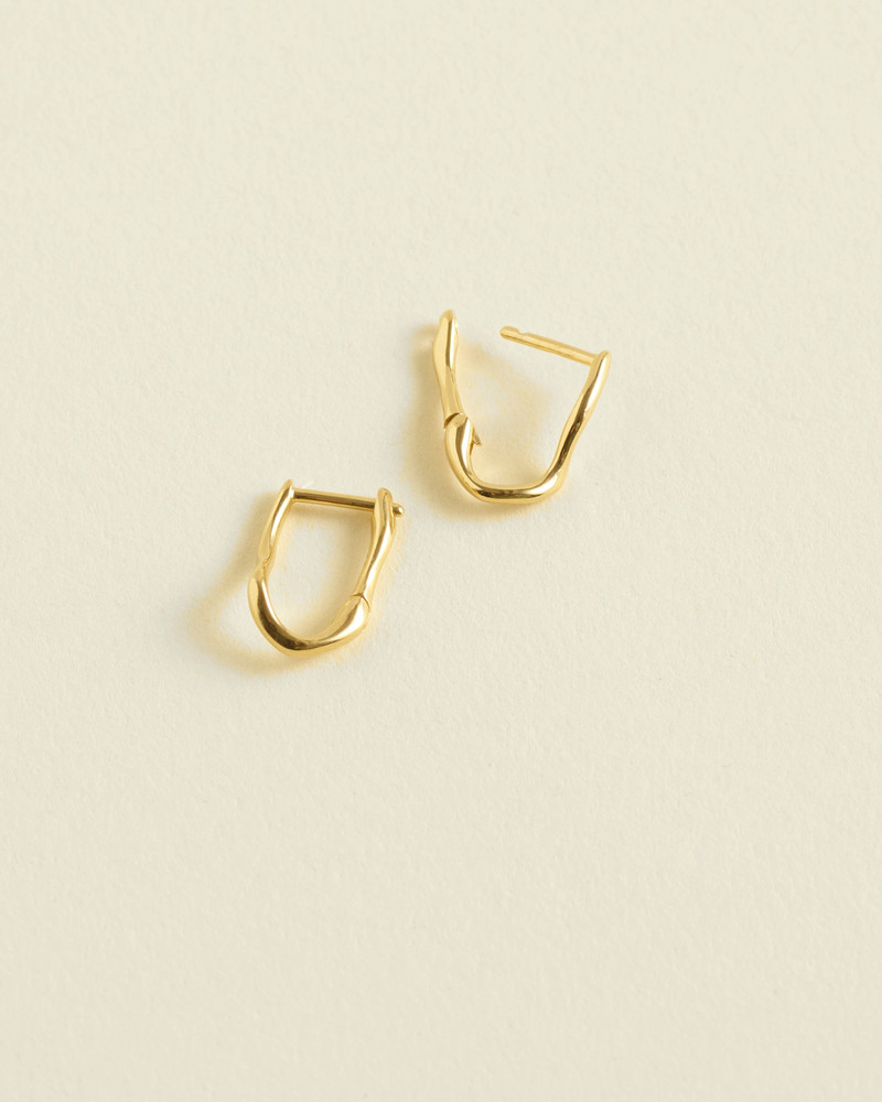 Demi-Fine Molten Small Hoop Earrings 1