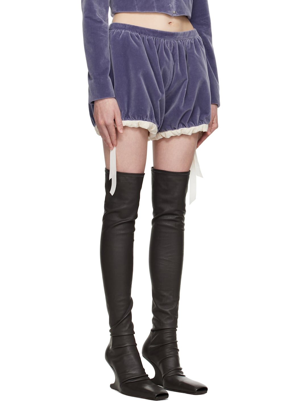 Purple Velvet Mini Bloomers - 2