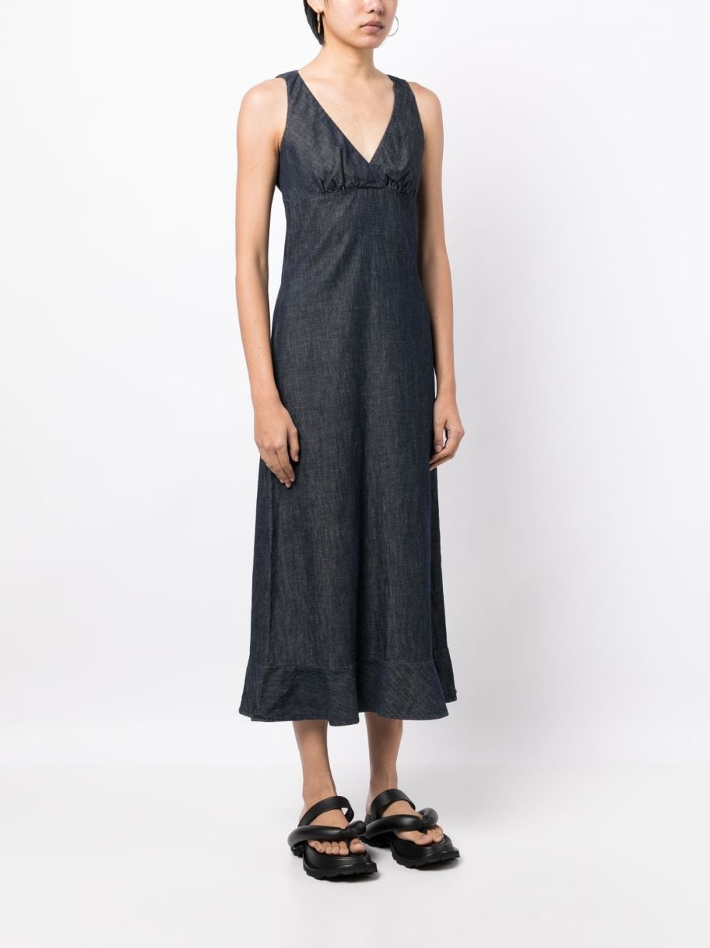 V-neck sleeveless cotton dress - 3