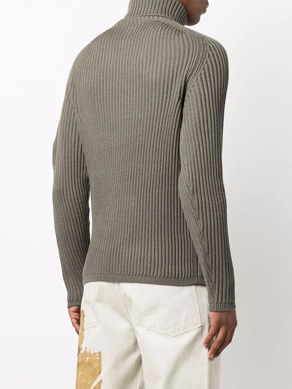 ribbed-knit roll-neck jumper - 4