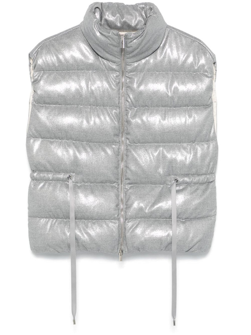 lamé-effect gilet 1