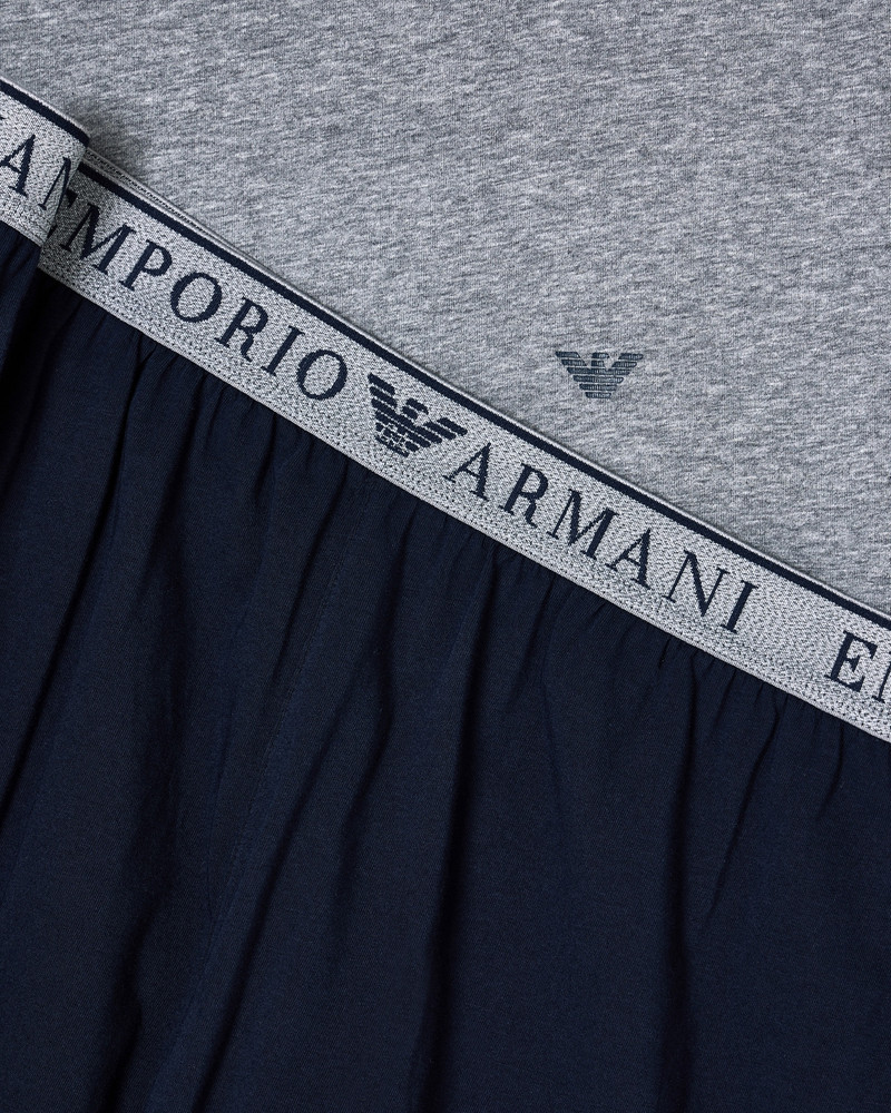 EMPORIO ARMANI ASV ENDURANCE ORGANIC JERSEY PYJAMAS WITH BERMUDA SHORTS outlook