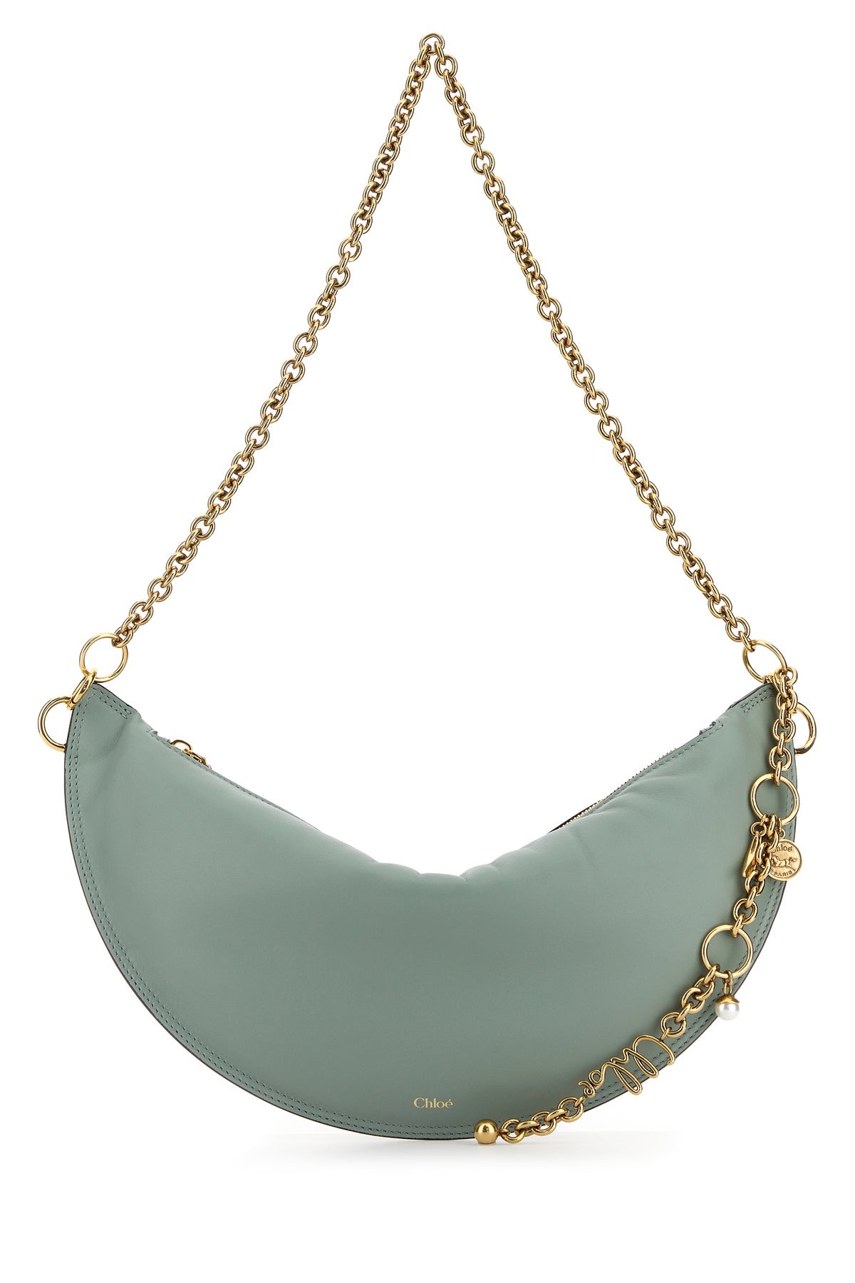 Sea green nappa leather Chloe Icons shoulder bag - 1