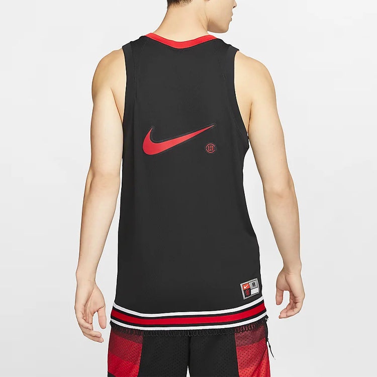 Nike x CLOT Crossover Chinese Style Printing Basketball Vest Black CQ9344-010 - 4