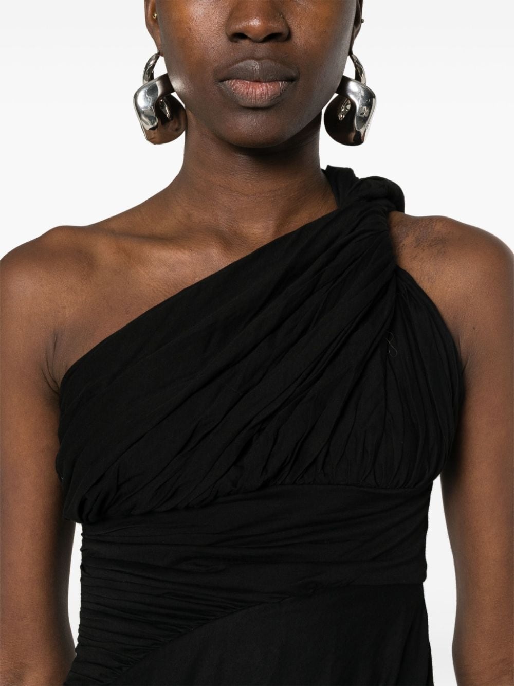 draped one-shoulder maxi dress - 5
