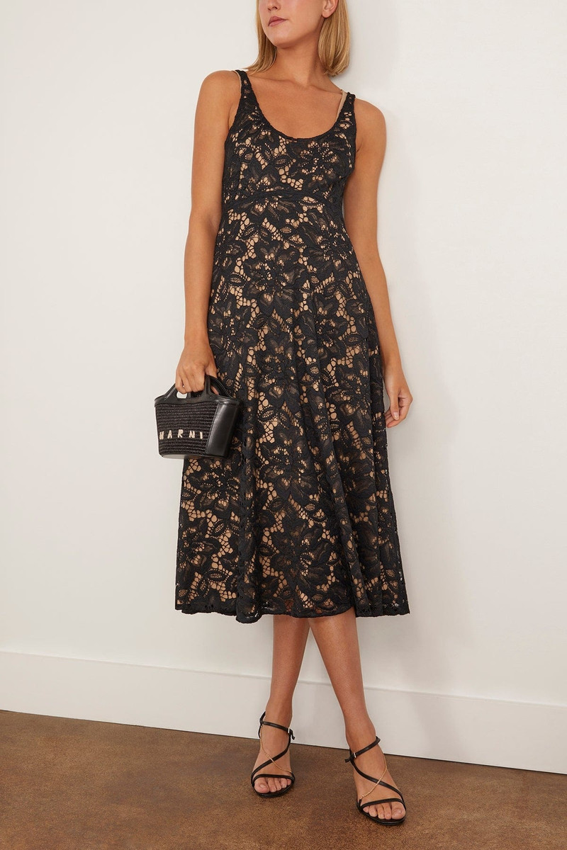DOROTHEE SCHUMACHER Lacy Dream Dress in Pure Black outlook