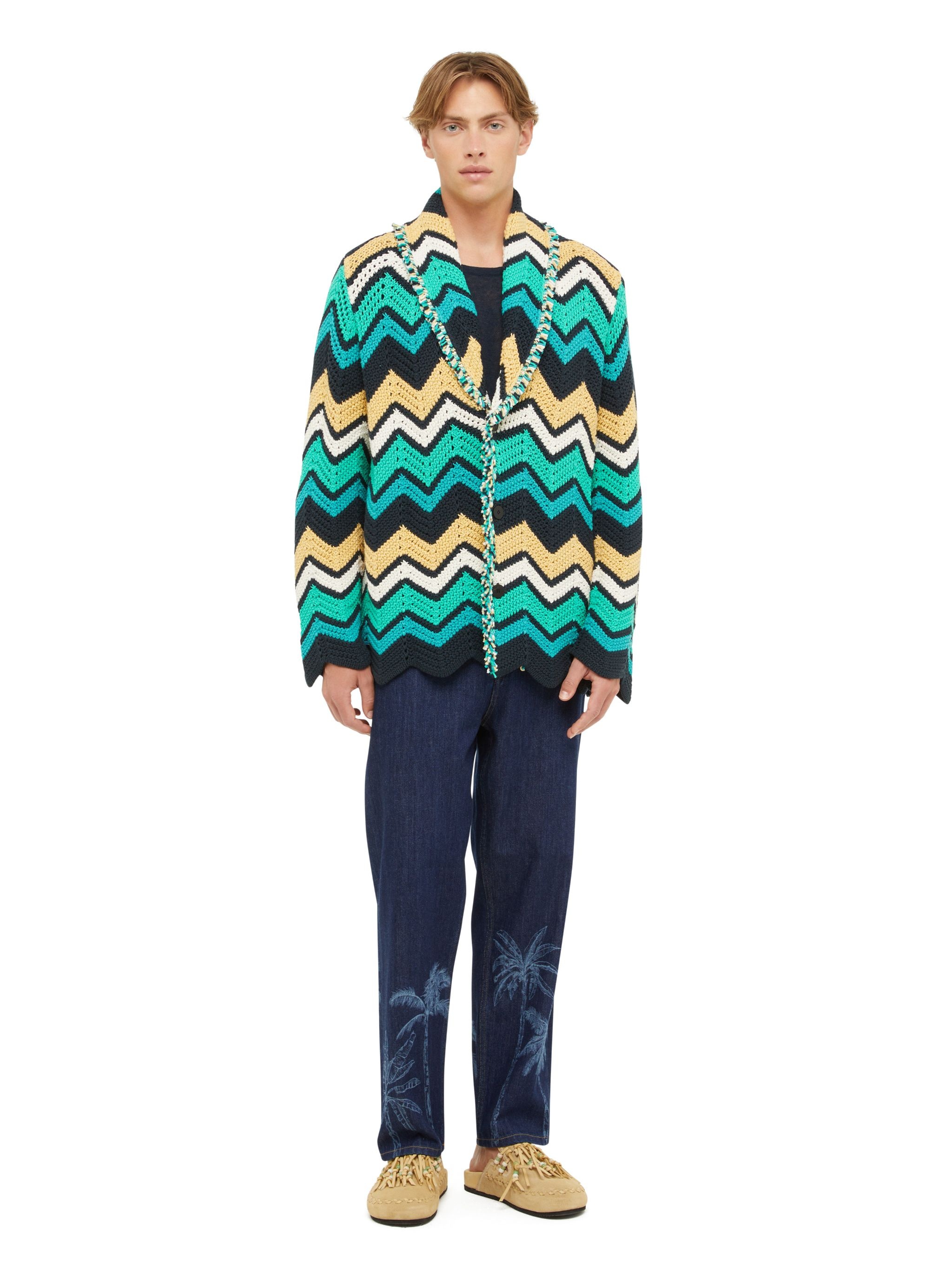 Kaleidoscopic Chevron Cardigan - 4