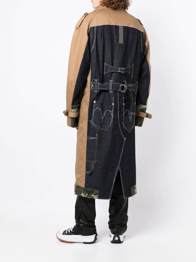 Junya Watanabe MAN double-breasted trench coat outlook