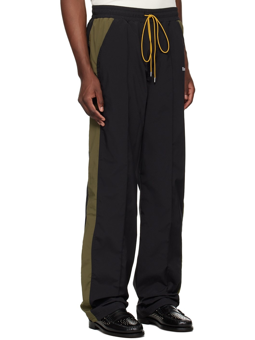 Black & Green Aerial Track Pants - 2