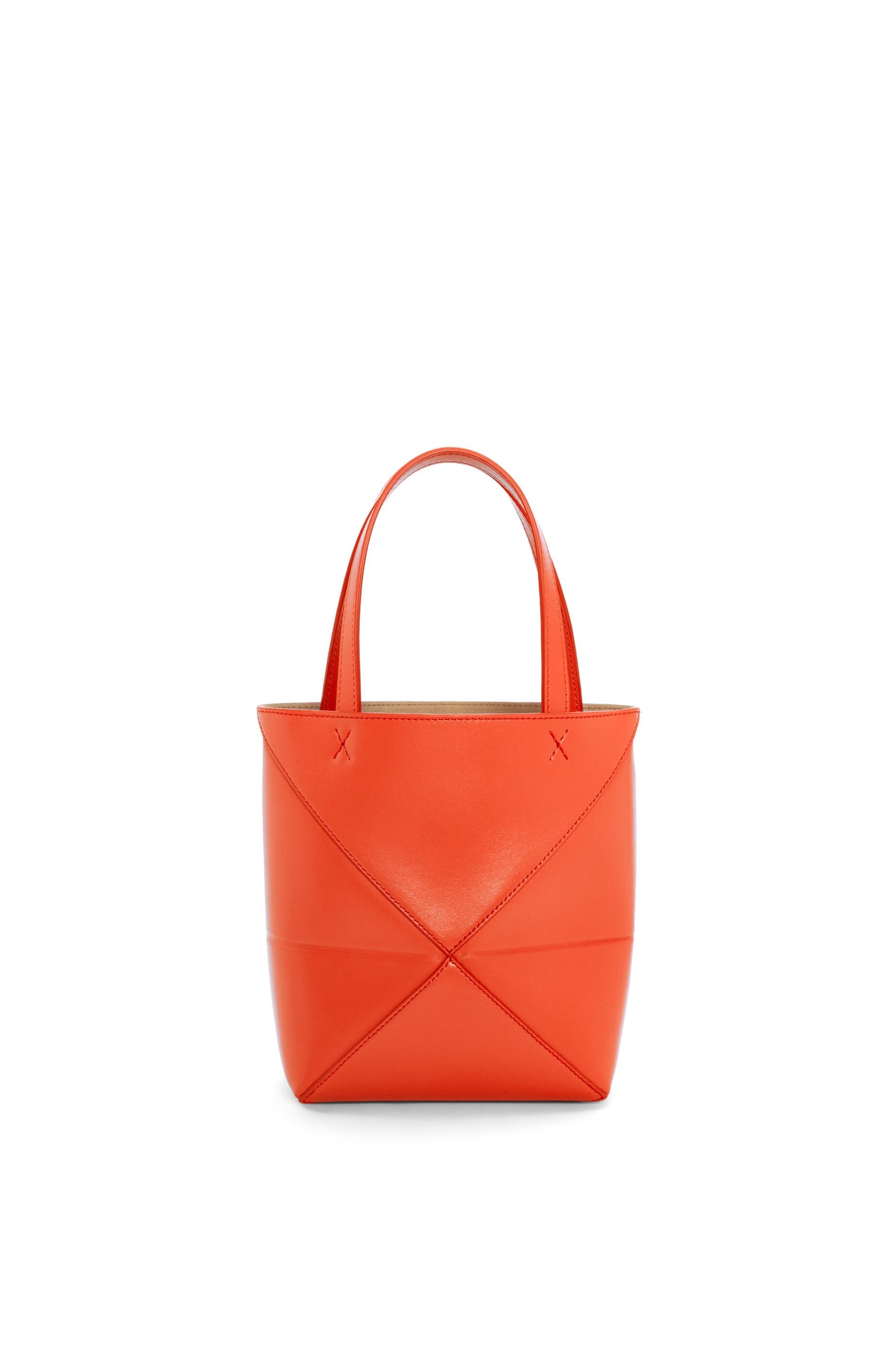Mini Puzzle Fold Tote in shiny calfskin - 7