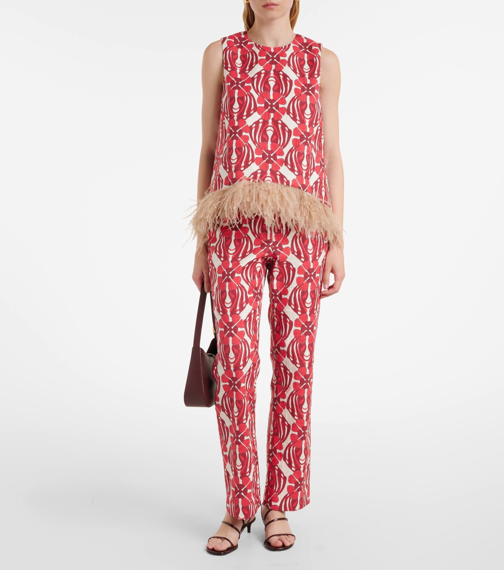 24/7 printed cotton straight pants - 2