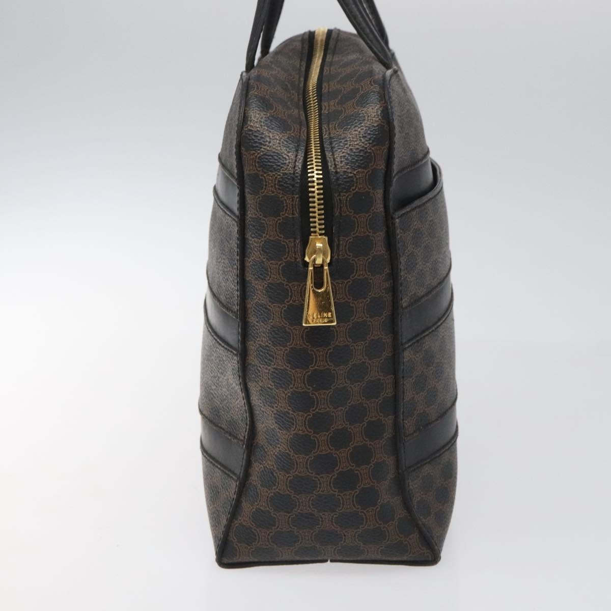 CELINE Macadam Canvas Hand Bag Pvc Leather Black - 3