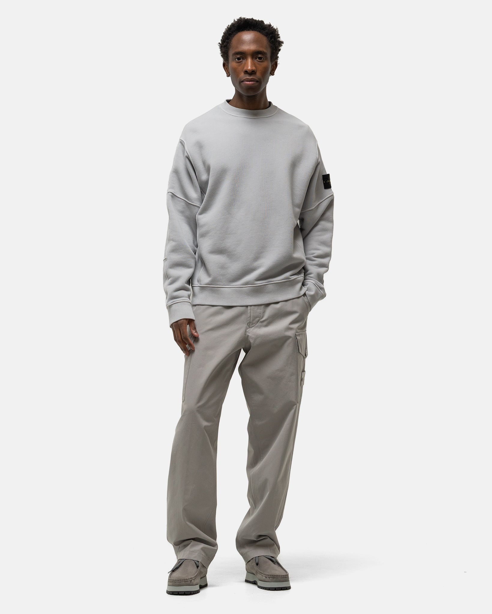 Stone Island 6100032 ORGANIC COTTON DIAGONAL FLEECE 'OLD