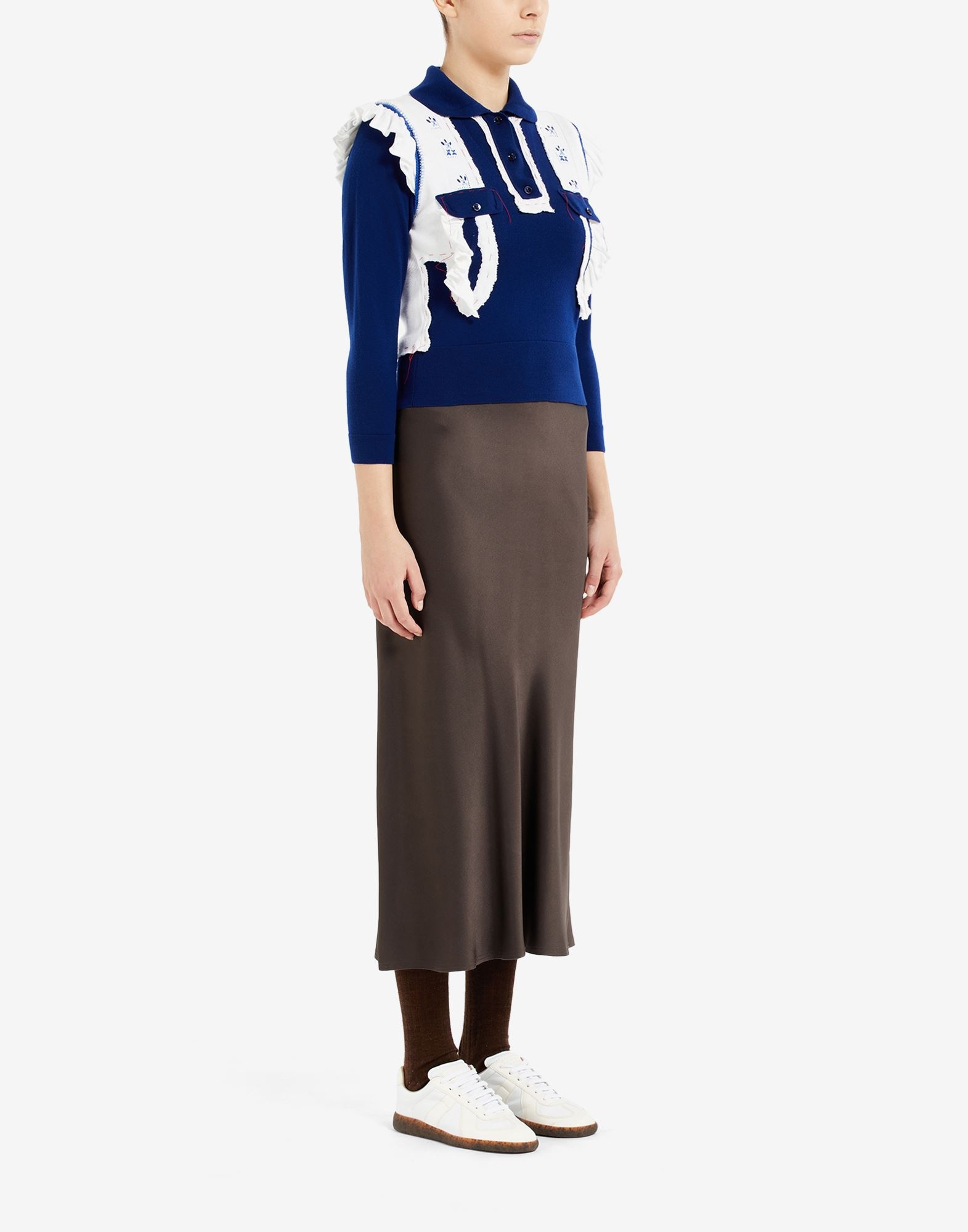 Spliced polo sweater - 3