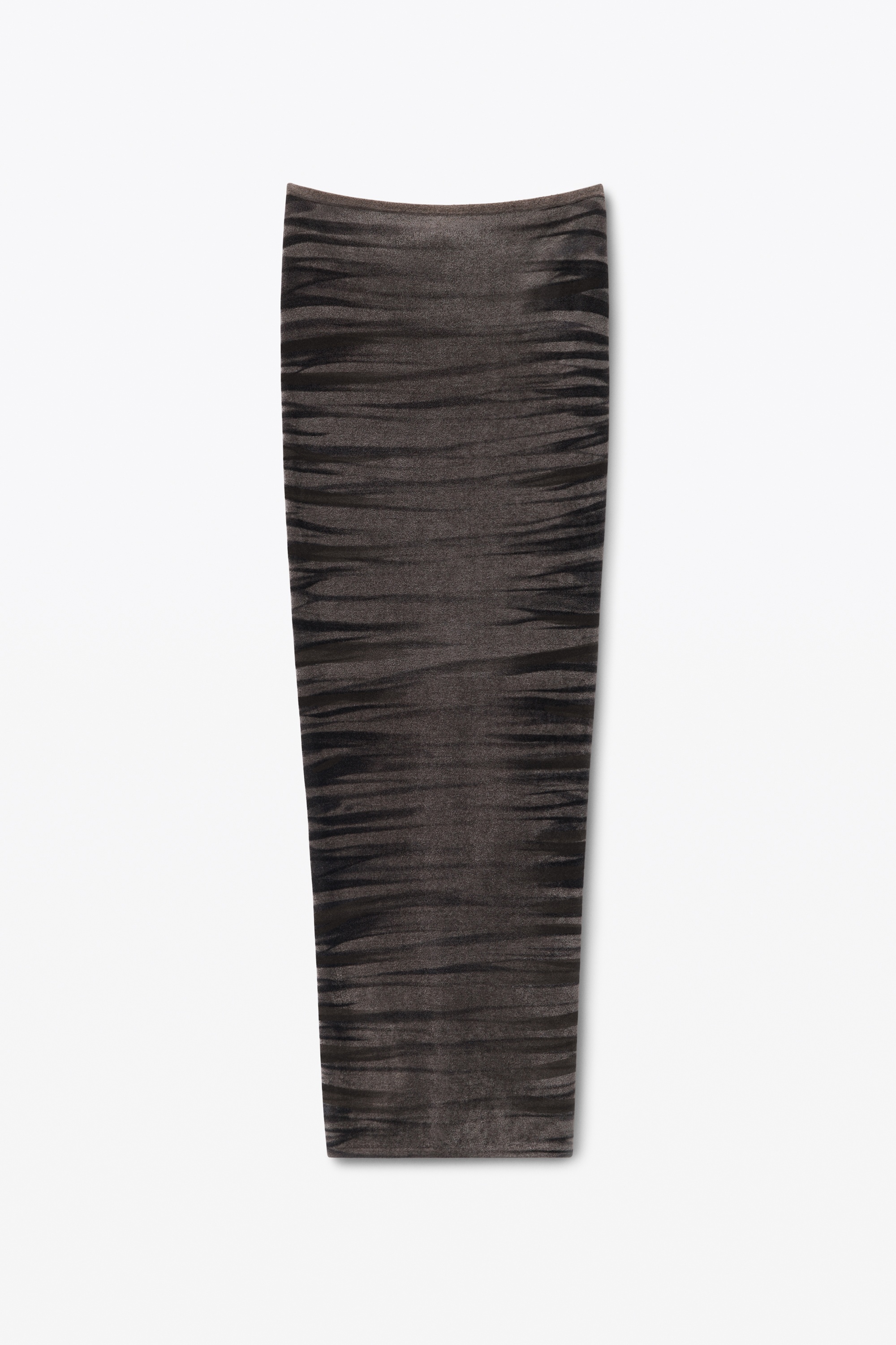 digital animal-print maxi skirt in chenille - 1