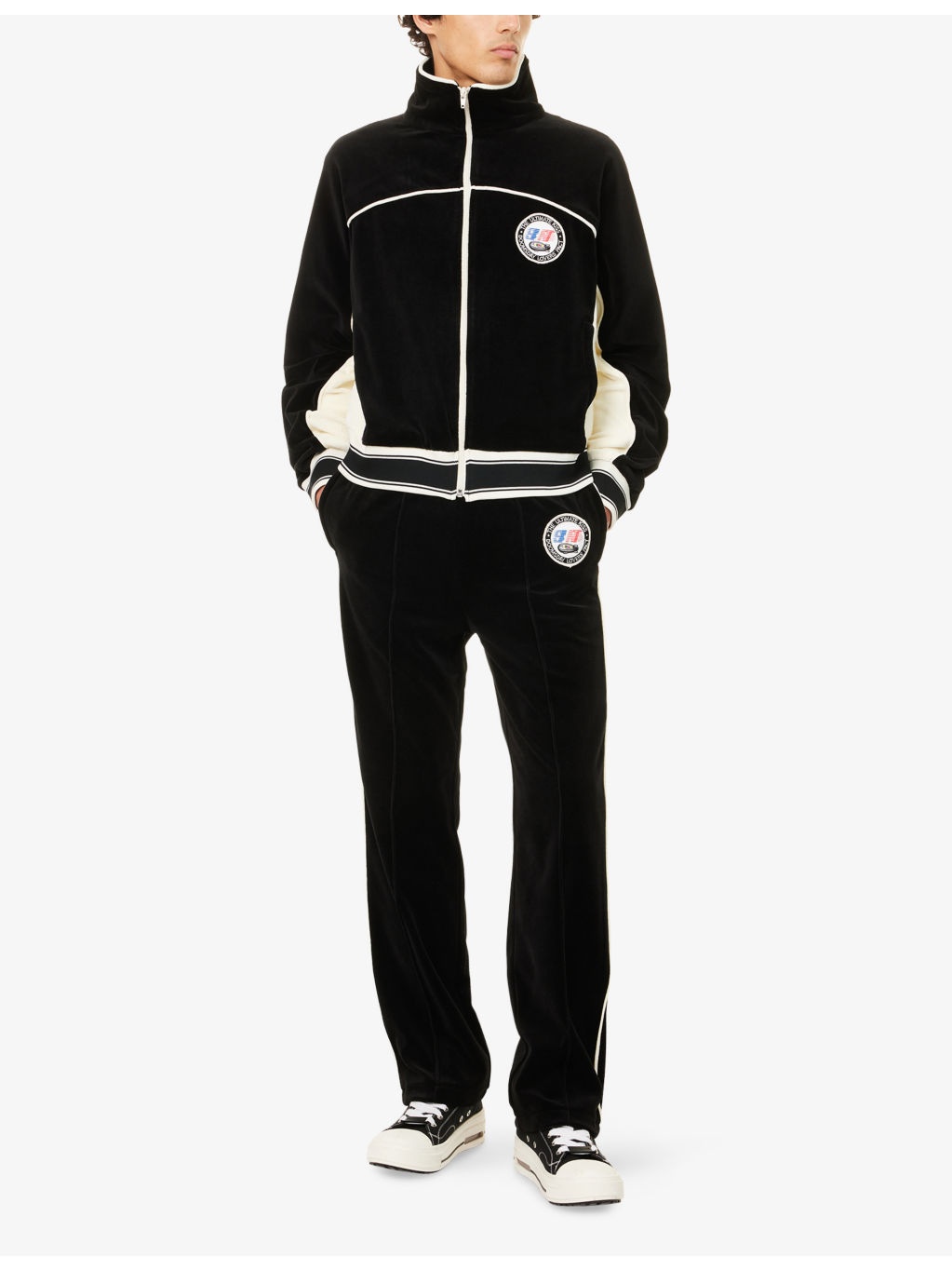 Lastman Embroidered Velvet Track Jogging Bottoms - 2