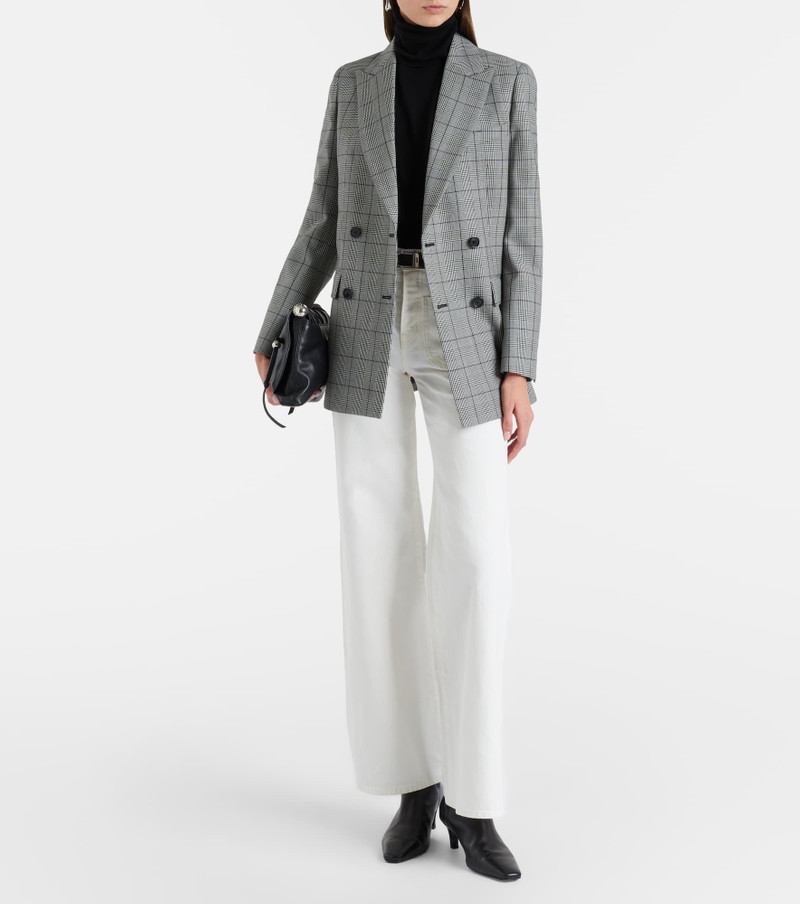 NILI LOTAN Weston plaid virgin wool blazer outlook