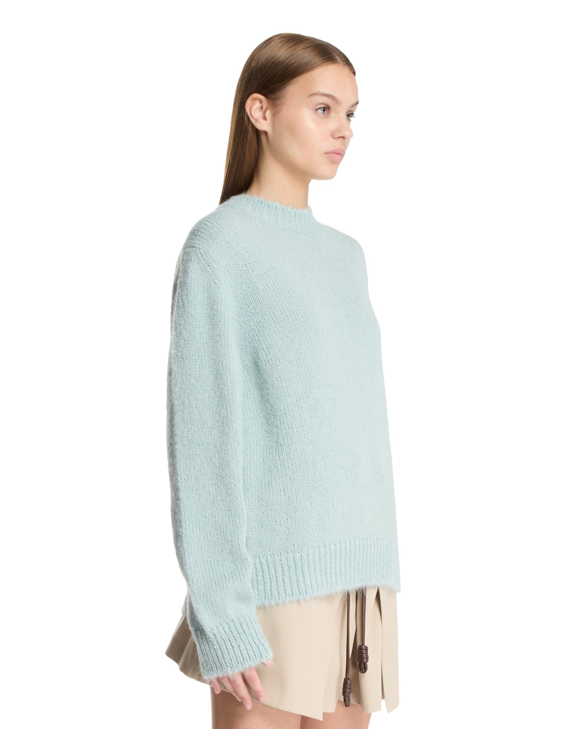 Light Blue Crew Neck Sweater - 4