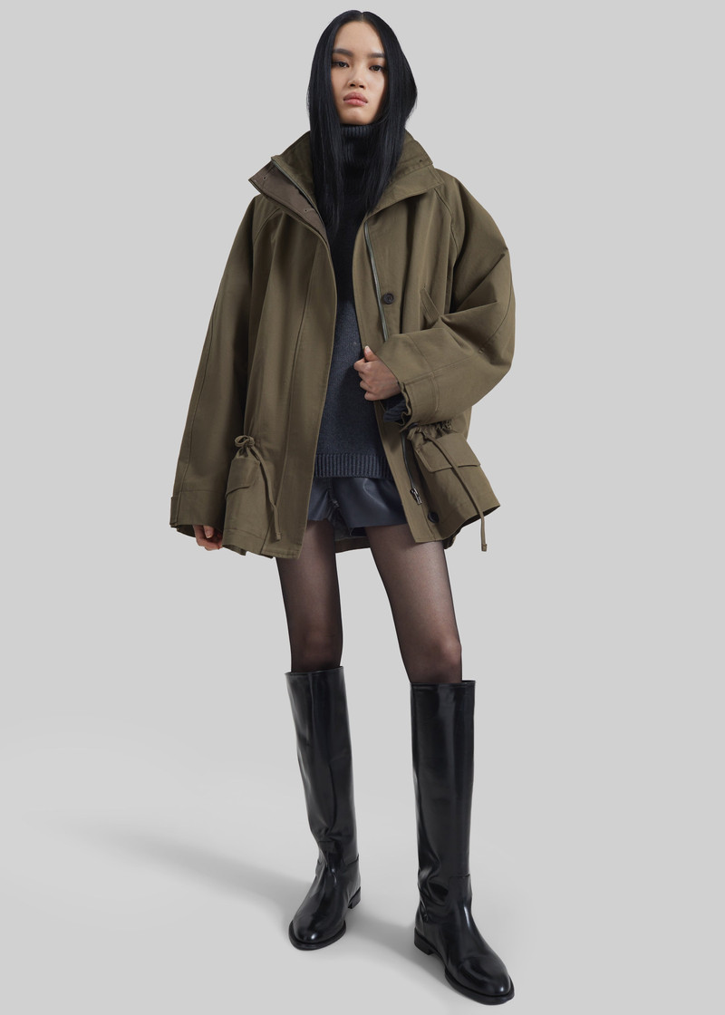Alesie Drawstring Jacket - Olive Brown 7