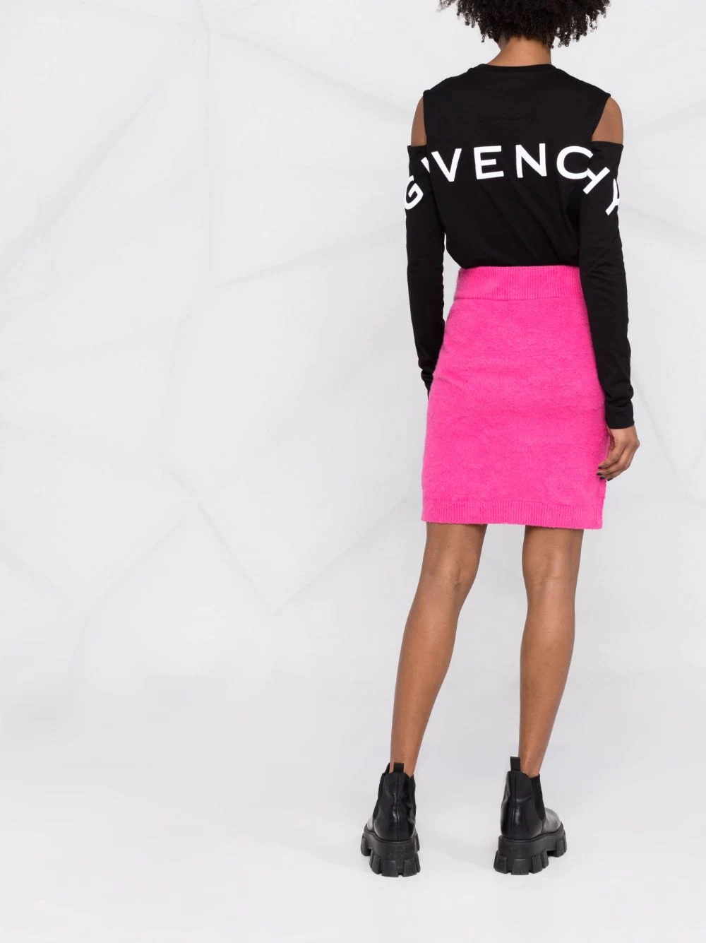 textured knit pencil skirt - 4