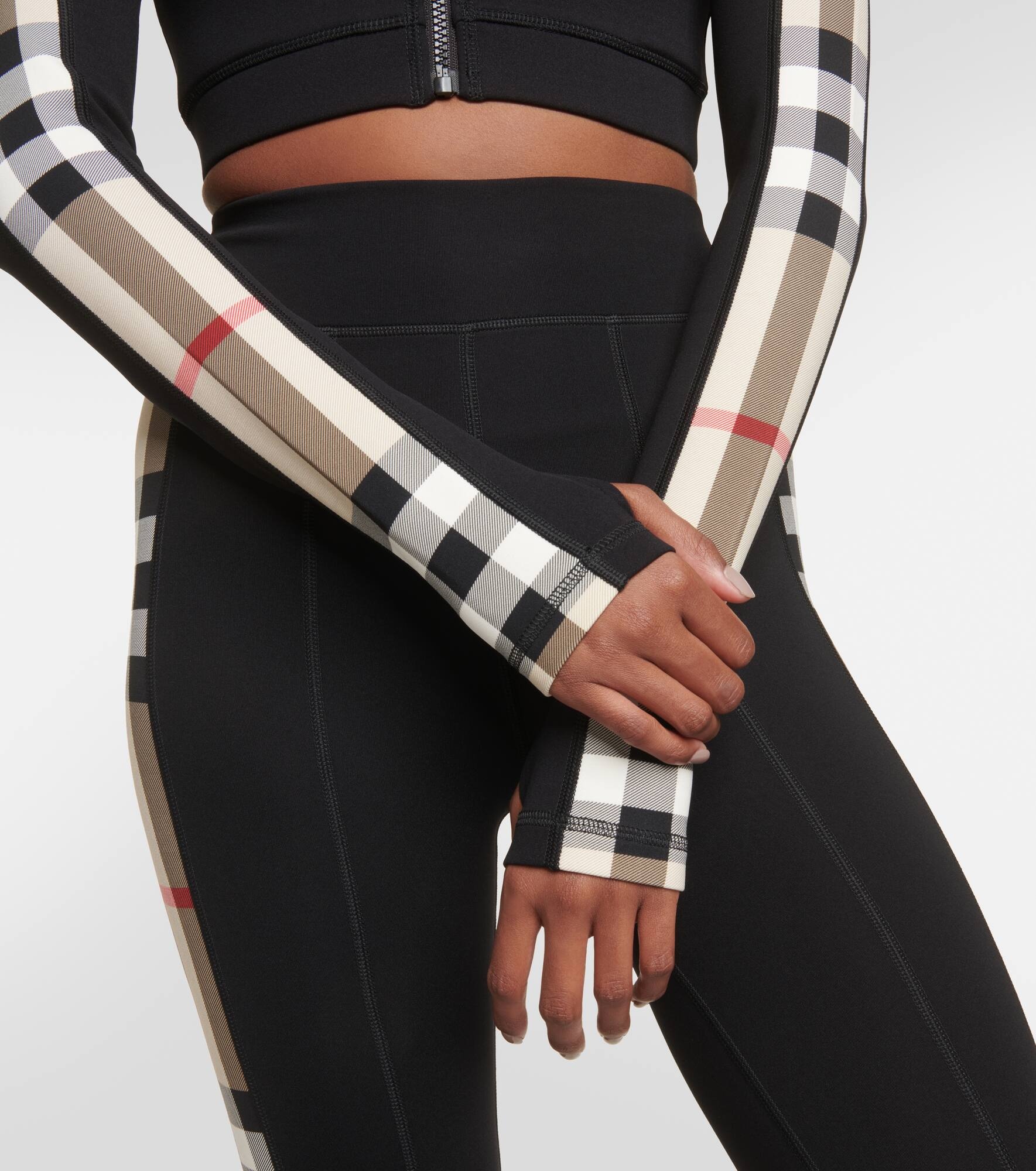 Burberry Check technical jersey track jacket - 5