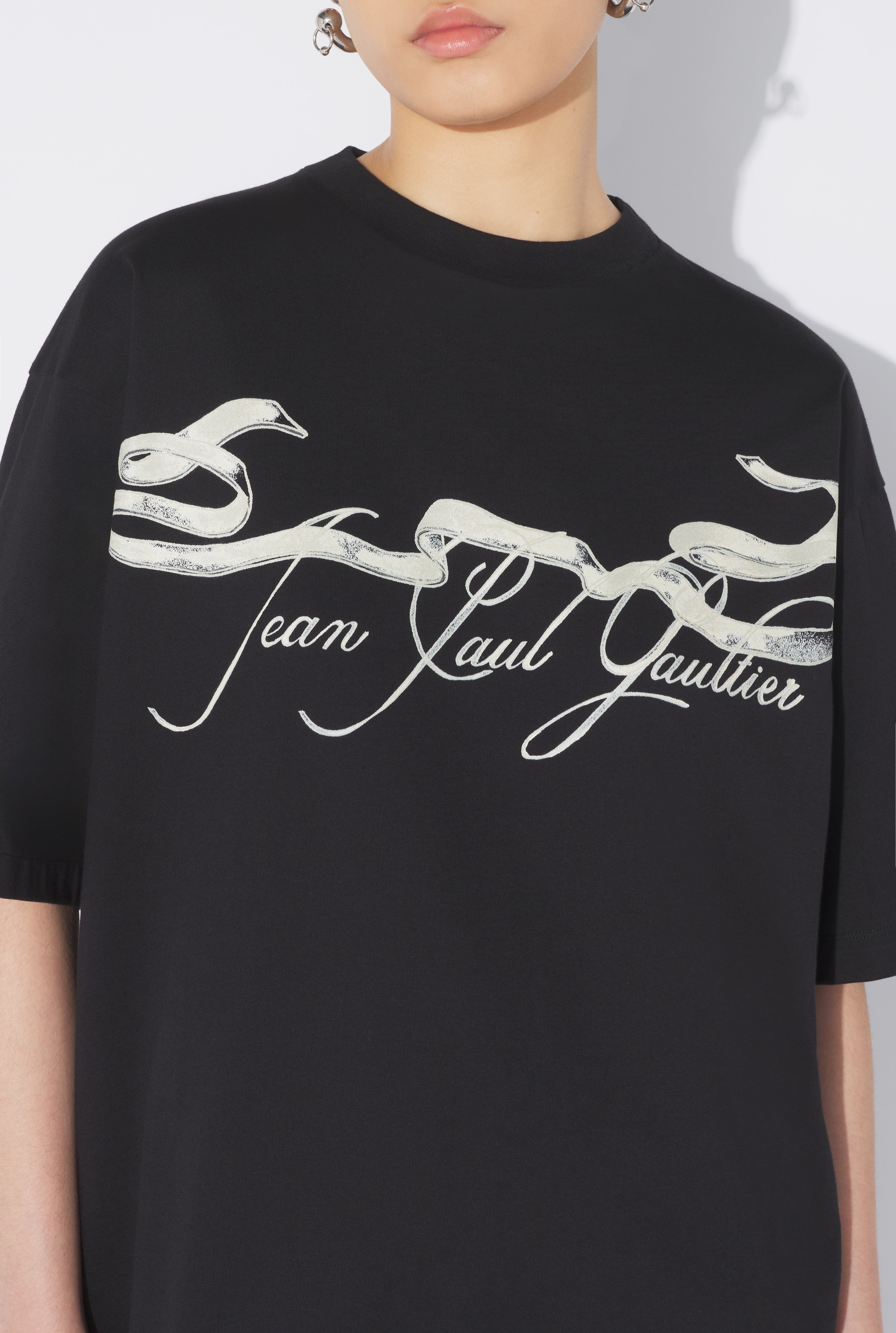THE OVERSIZED BLACK “TATTOO RUBAN” T-SHIRT - 4