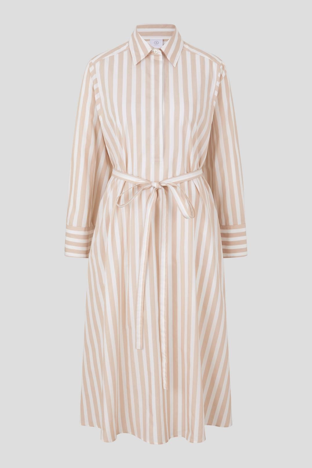 LIA SHIRT DRESS IN BEIGE/OFF-WHITE - 1