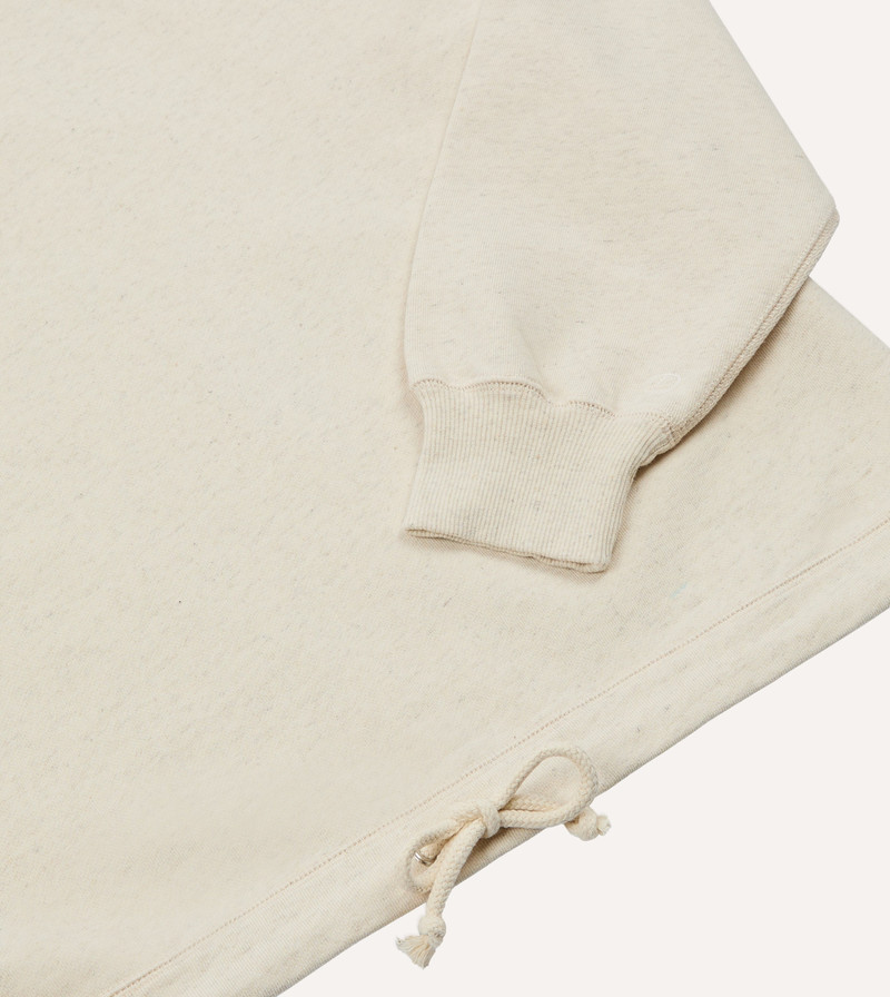 Ecru Cotton-Hemp Smock Sweatshirt 6
