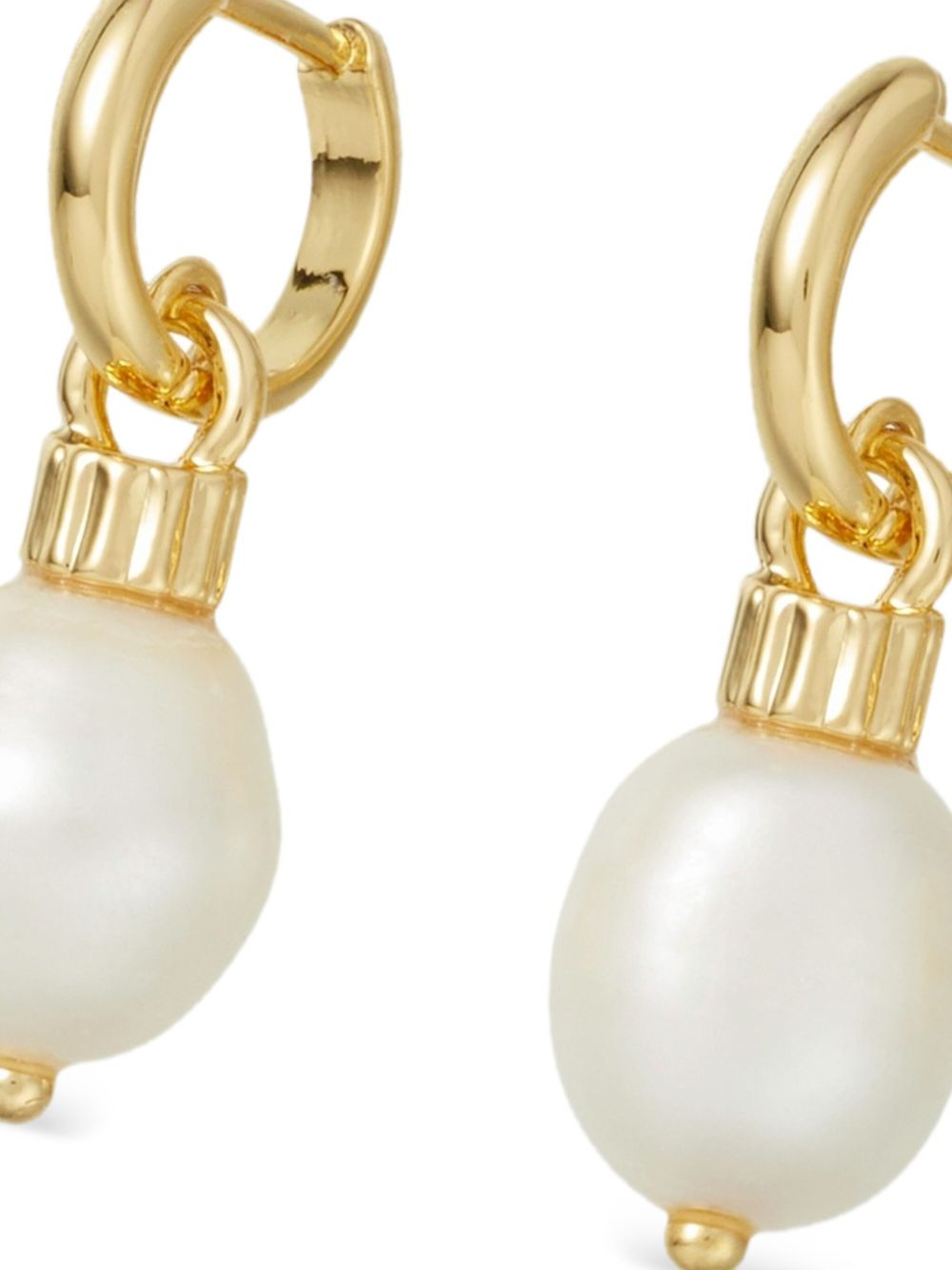 pearl hoop earrings - 2