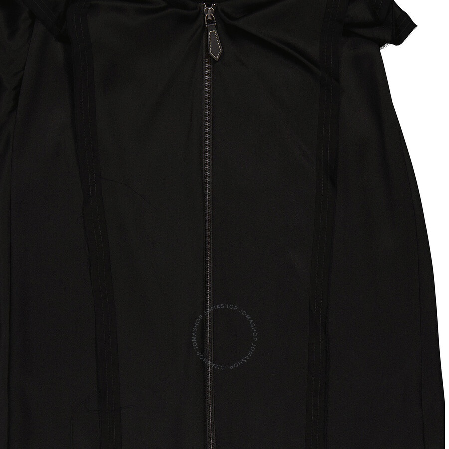 Open Box - Burberry Ladies Black Martia Ruffle Trim Silk Skirt, Brand Size 2 (US Size 0) - 2