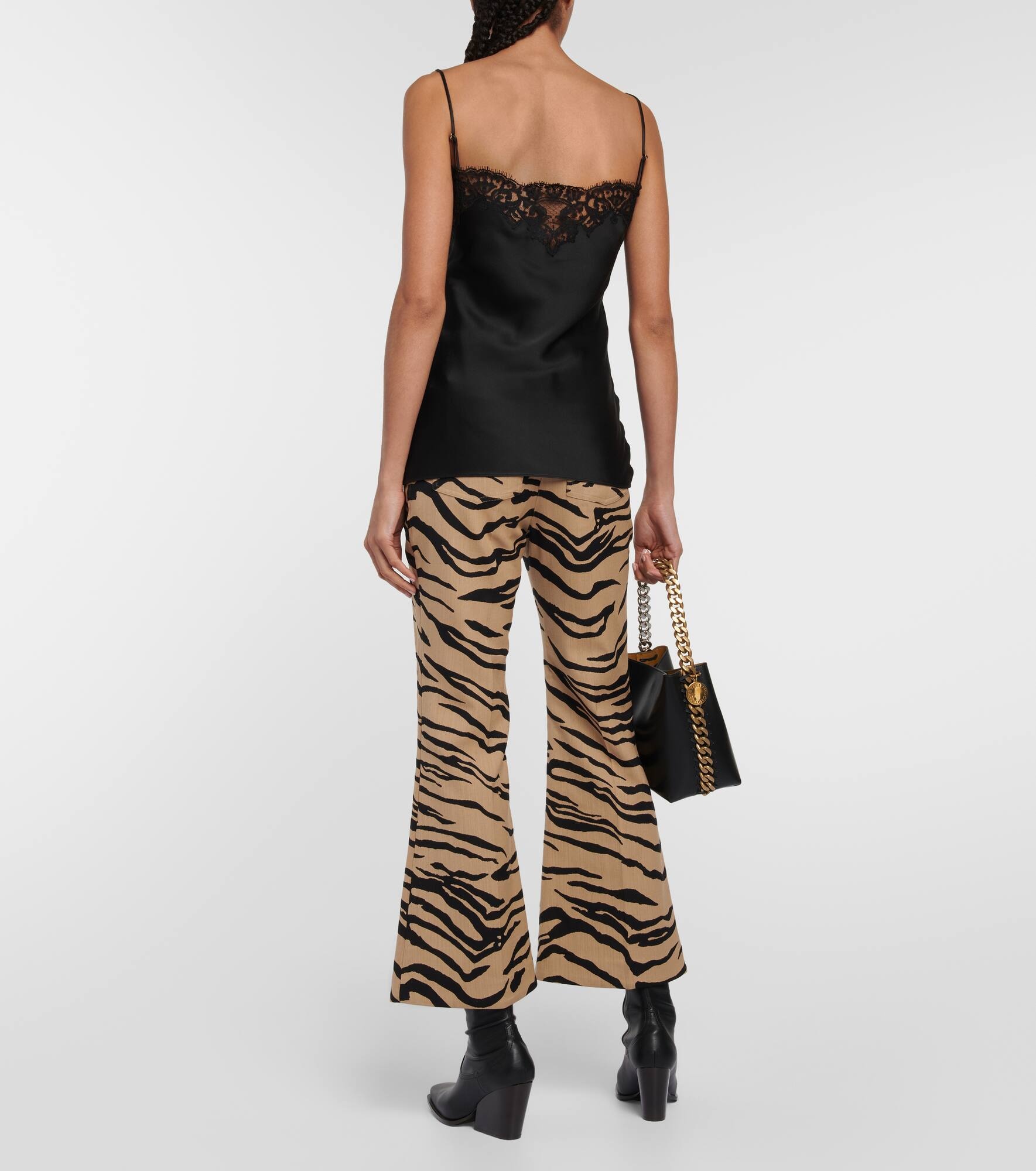 Satin and lace tank top - 3