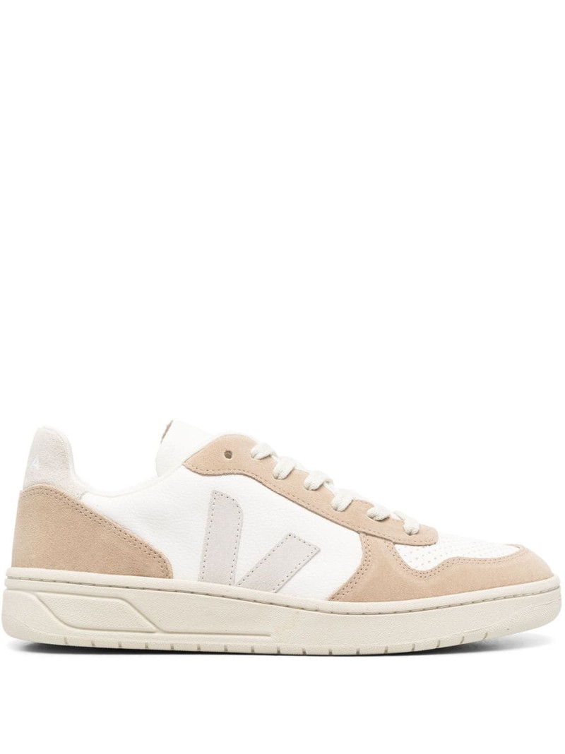 V-10 panelled lace-up sneakers 1