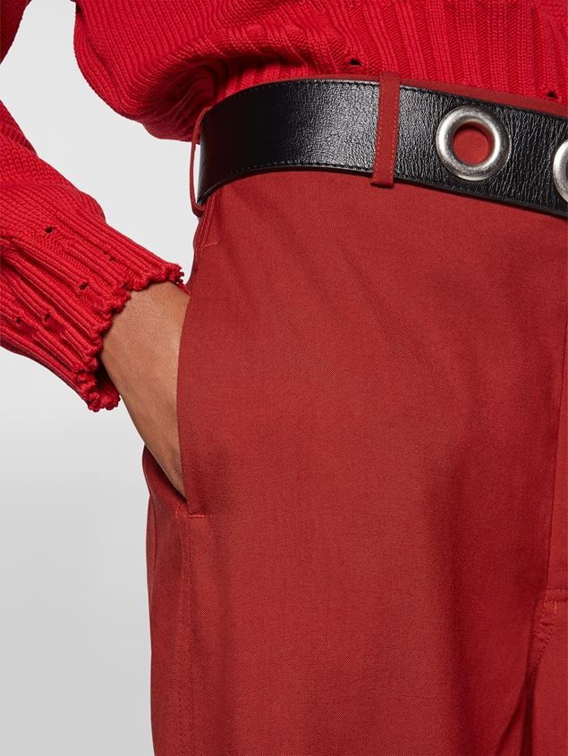 TROPICAL WOOL CROPPED MASCULINE TROUSERS - 4