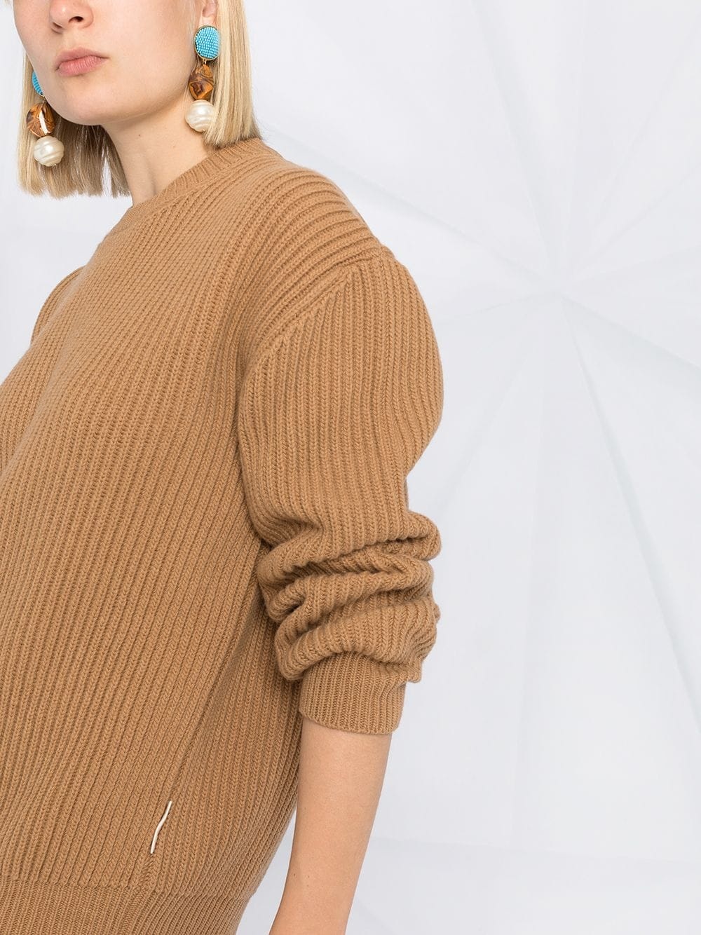 ribbed crew-neck jumper - 3