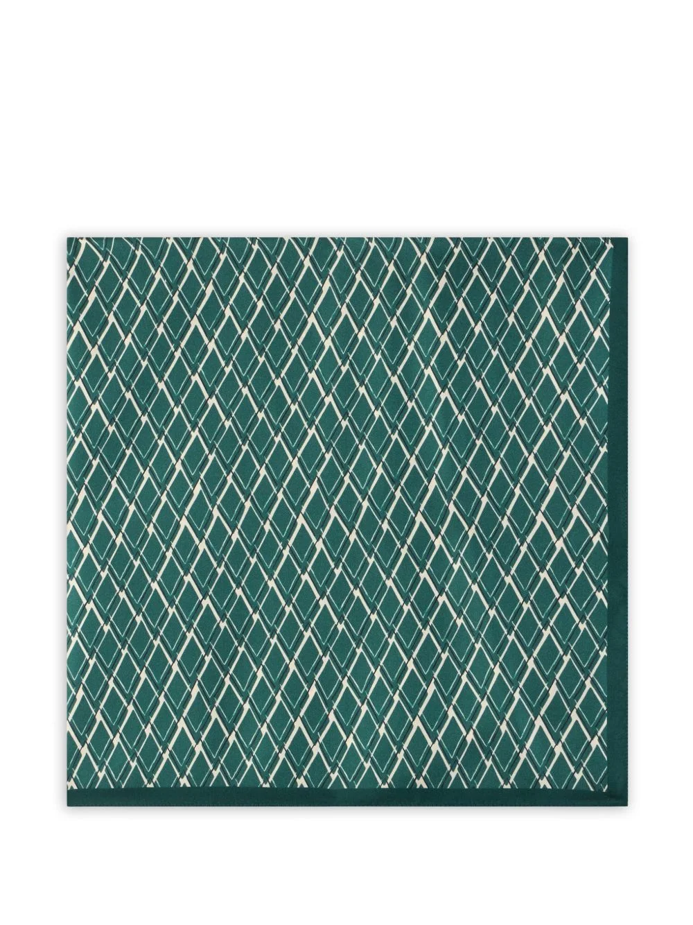 geometric-patterned silk scarf - 1