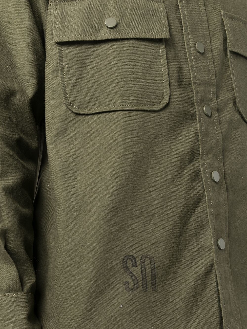 logo-print cargo shirt - 5