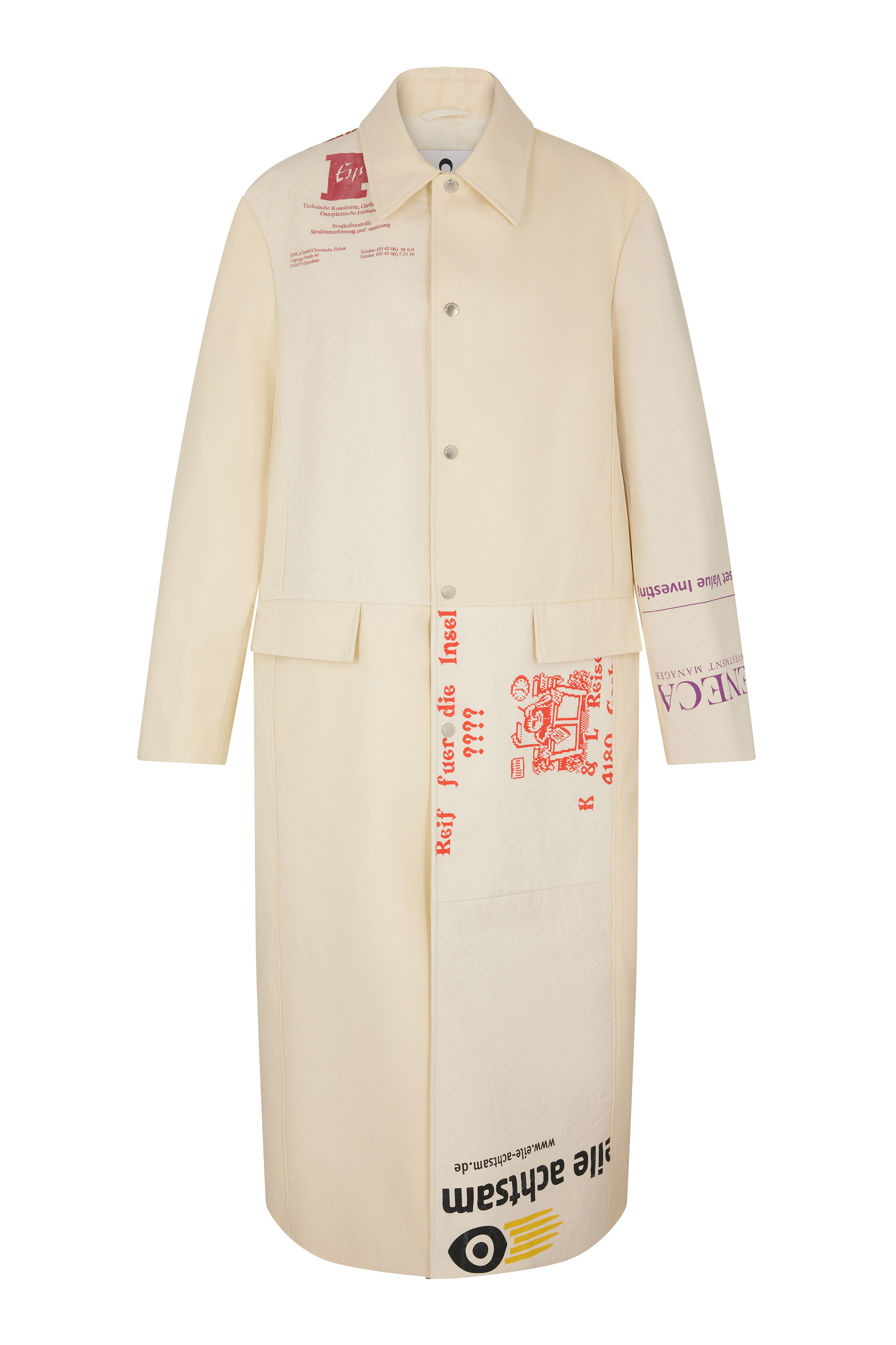Regenerated Tote Bags Trench Coat - 1