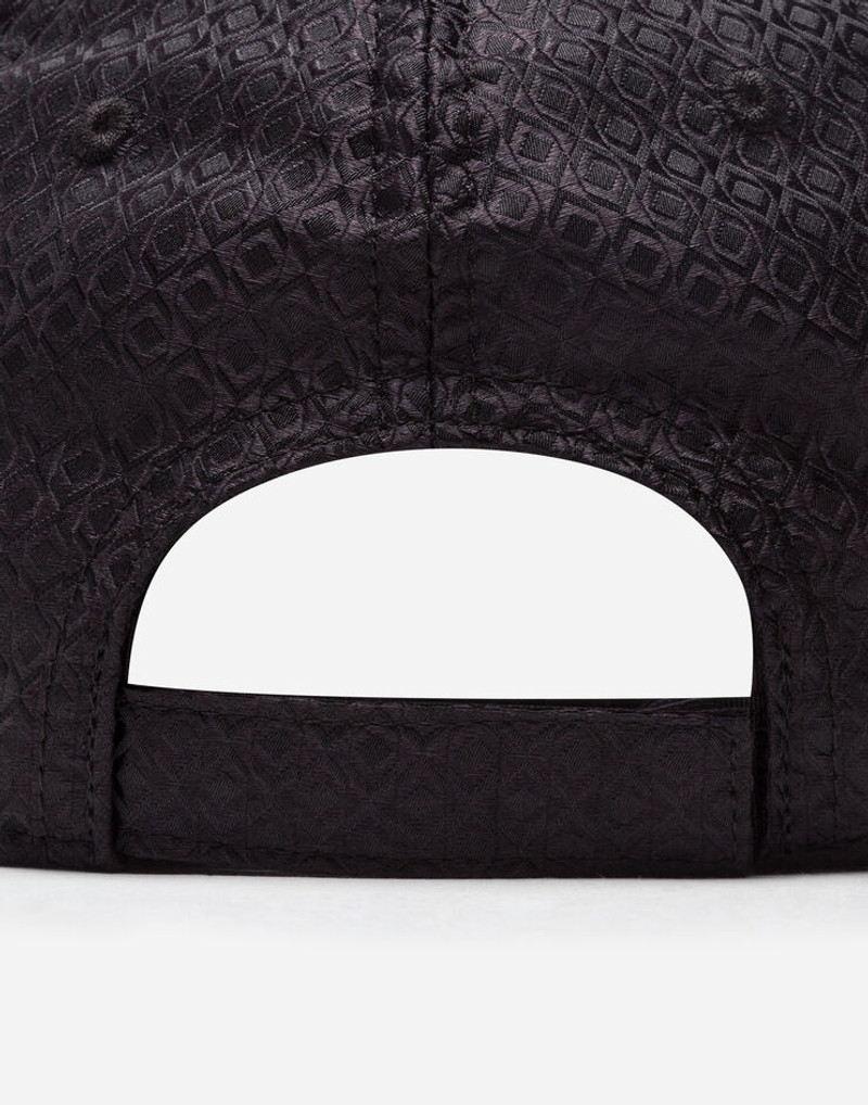 Baseball cap in jacquard silk with patch 4