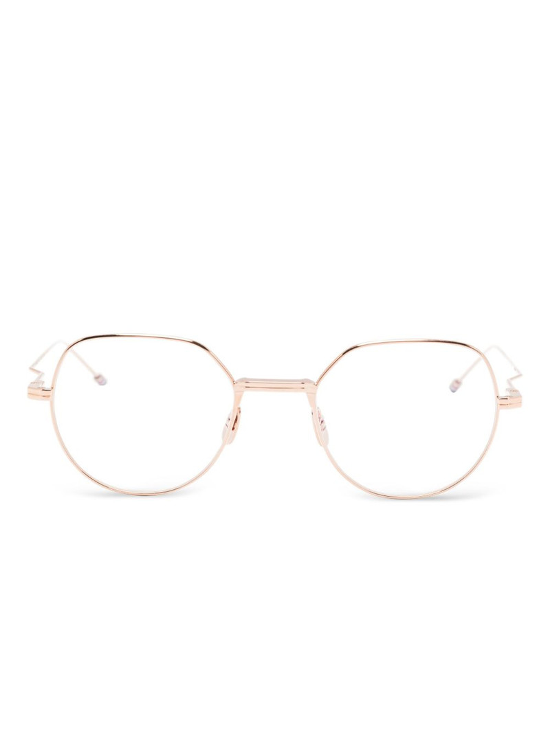 geometric-frame glasses 1